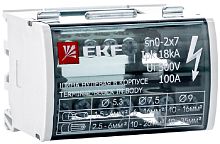 Шина в корпусе на DIN-рейку (кросс-модуль) EKF PROxima ШНК 2х7 L+PEN серый картинка 